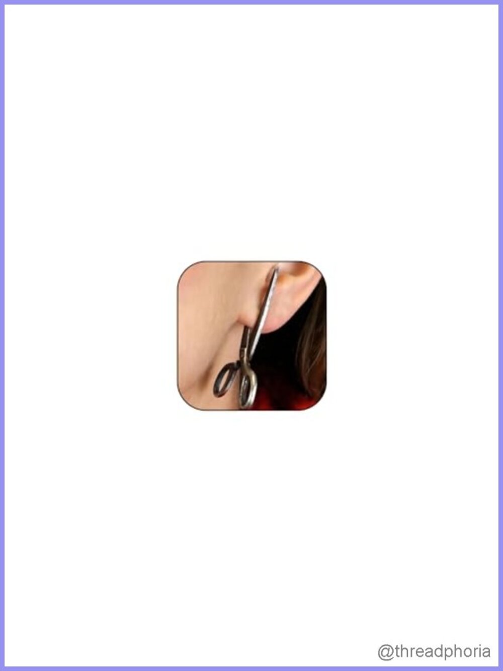Scissor Shaped Gothic Stud Earrings Punk Emo Funky Alloy